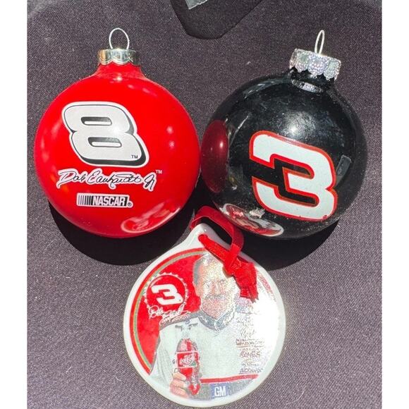 Dale Earnhardt #3 Coke Cola NASCAR Christmas Ornament Lot Of 3 -OR3 - Picture 1 of 8